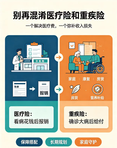 医疗保险和重大疾病保险的区别